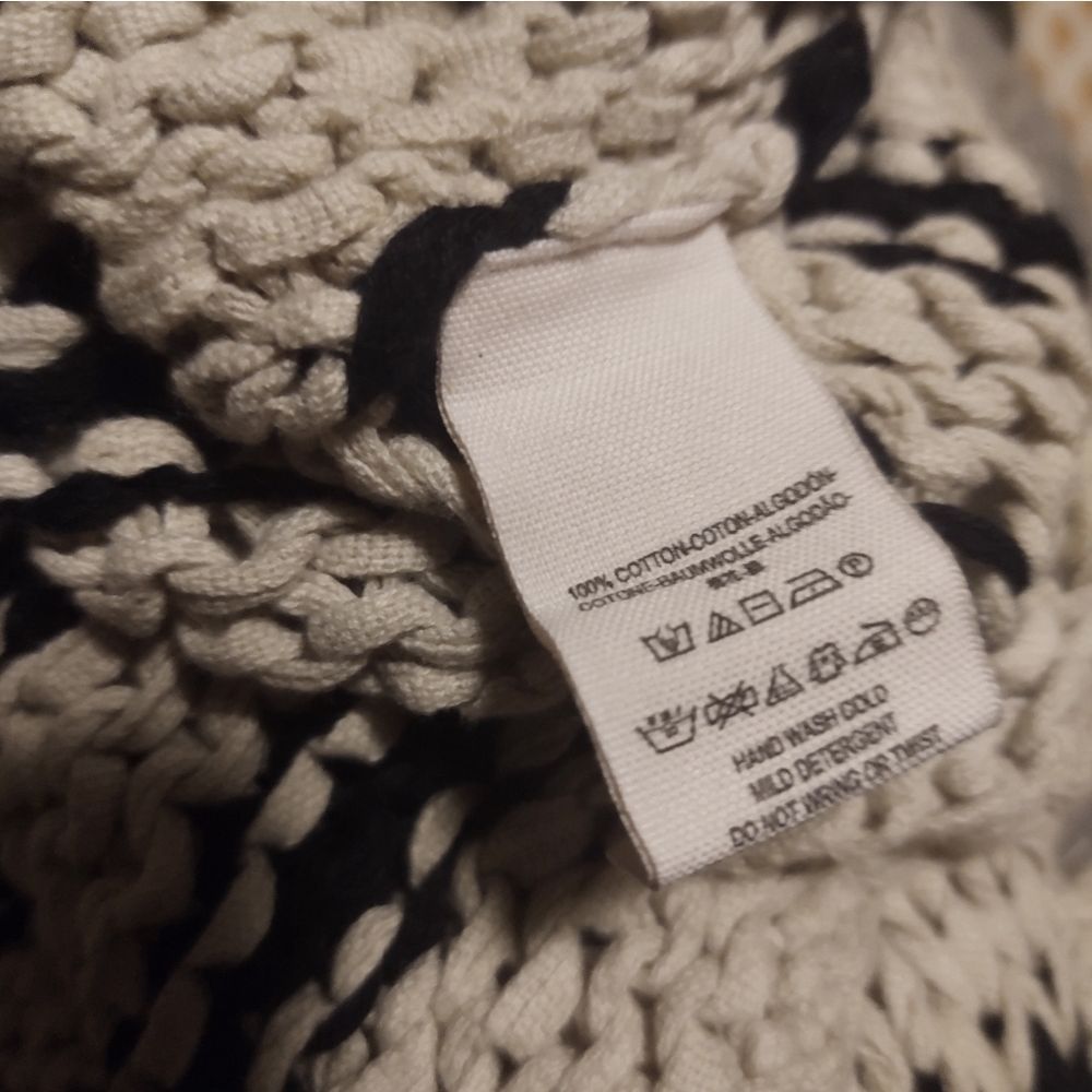FREE PEOPLE | KNITTED WOVEN 100% COTTON OVERSIZED SWEATER - Picture 4 of 4